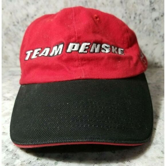 Team Penske #3 Helio #6 Sam Hornish Jr. 2004 Red Embroidered Baseball Hat ADJUST - Picture 1 of 5